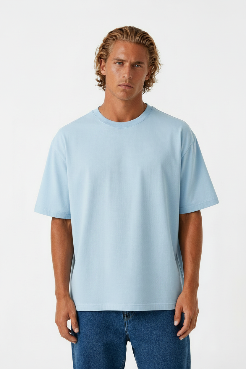 Lyseblå tee