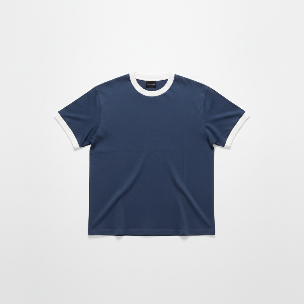 Navy Ringer Tee – Forside