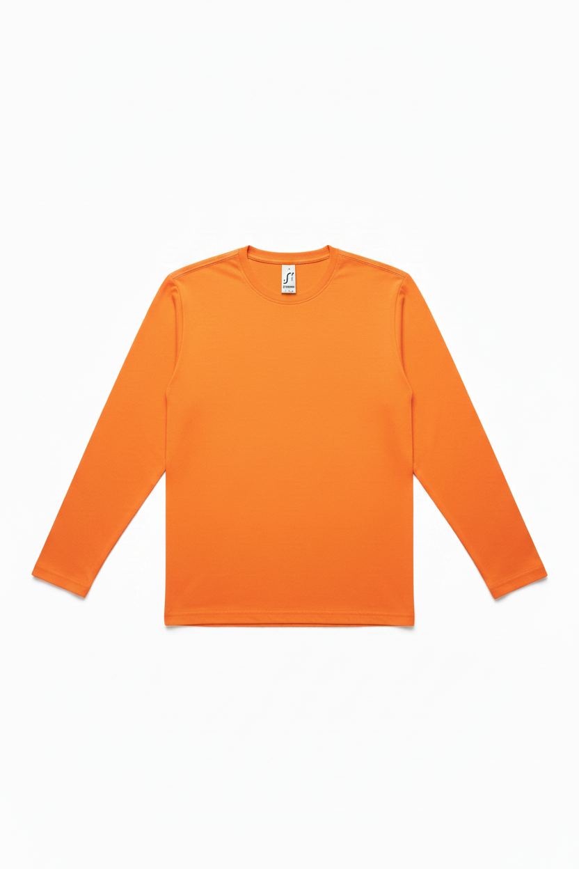Orange long sleeve med SOL'S label - rettet