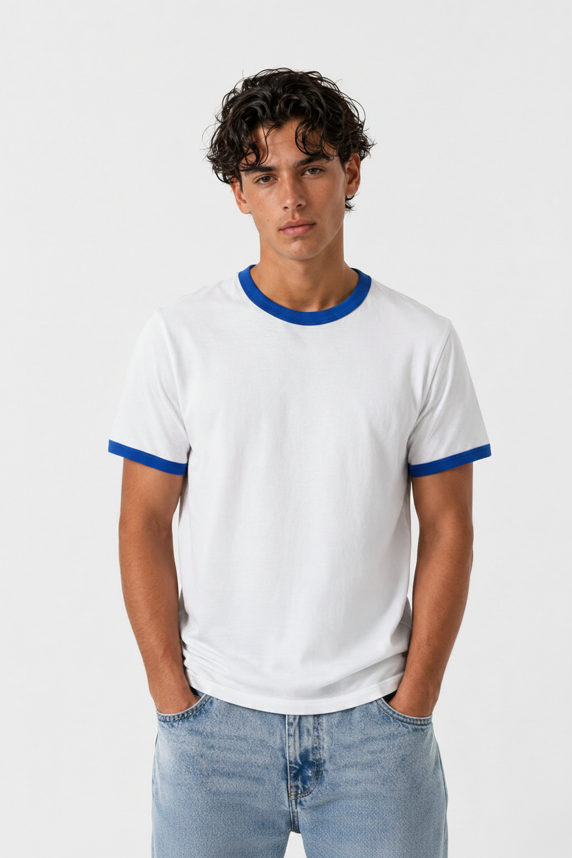 White Ringer Tee