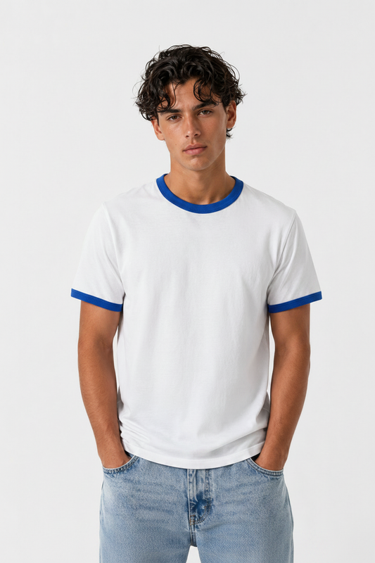 White Ringer Tee